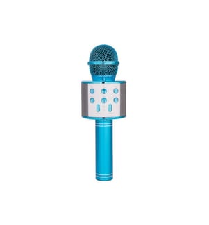Bluetooth-Karaoke-Mikrofon mit Aufnahmefunktion und Micro-SD - Blau
