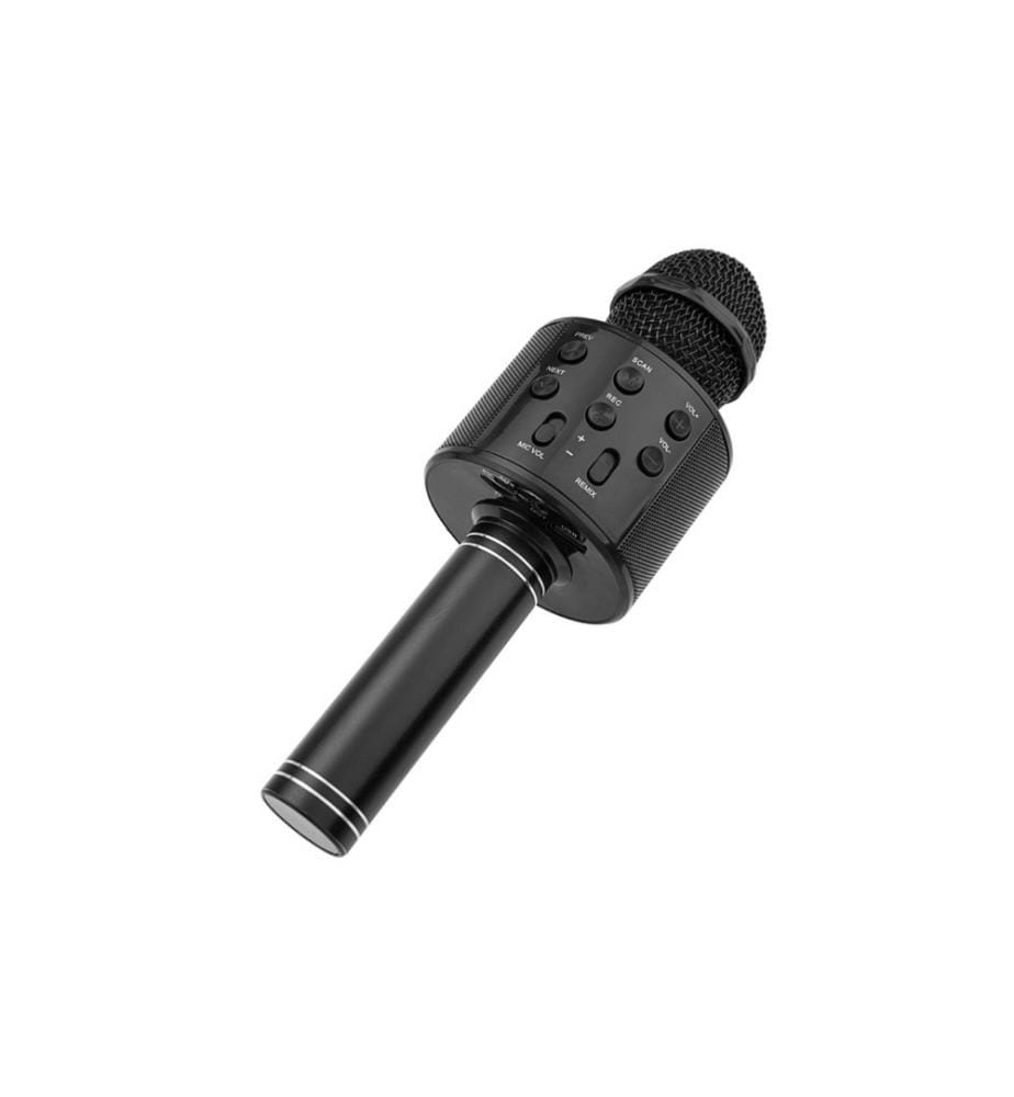 Bluetooth-Karaoke-Mikrofon mit Aufnahmefunktion und Micro-SD-Karte - Schwarz