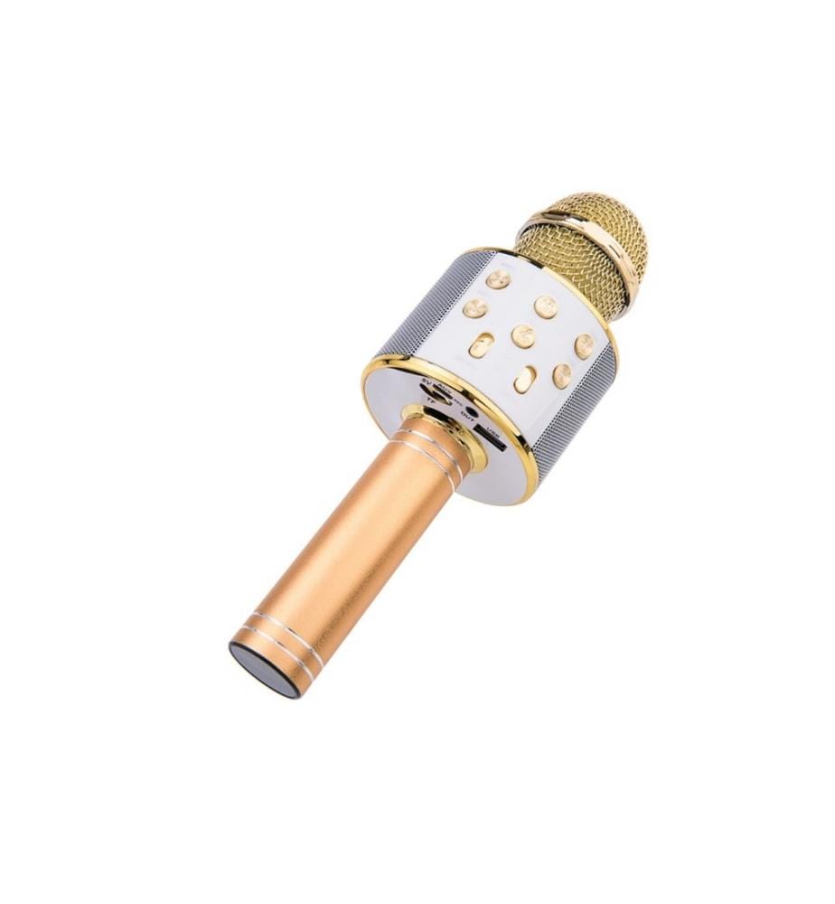 Bluetooth-Karaoke-Mikrofon mit Aufnahmefunktion und Micro-SD-Karte - Gold