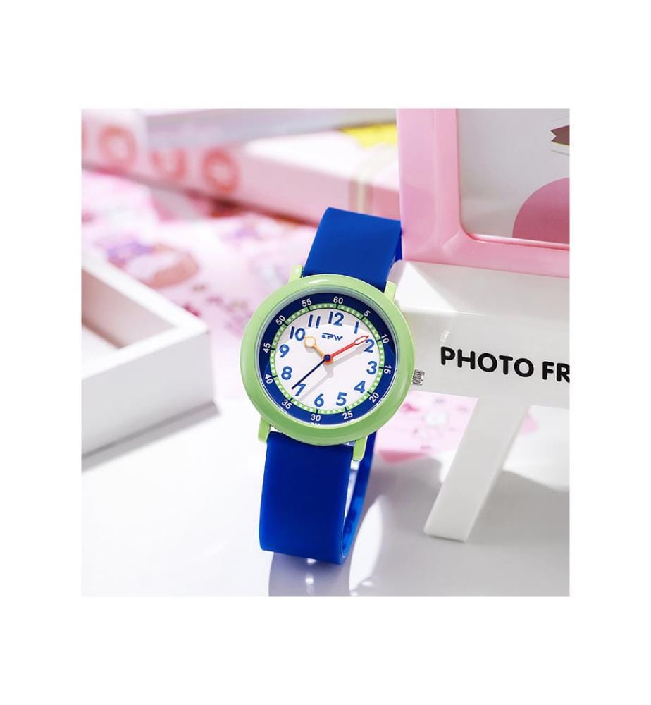Wasserdichte Kinderuhr Quarz Flex - Blau / Grün