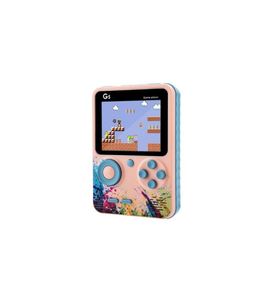 500-Spiele-Emulator-Konsole mit Multiplayer-Controller - StreetArt-Modell - Rosa