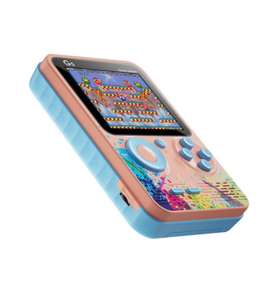 500-Spiele-Emulator-Konsole mit Multiplayer-Controller - StreetArt-Modell - Rosa