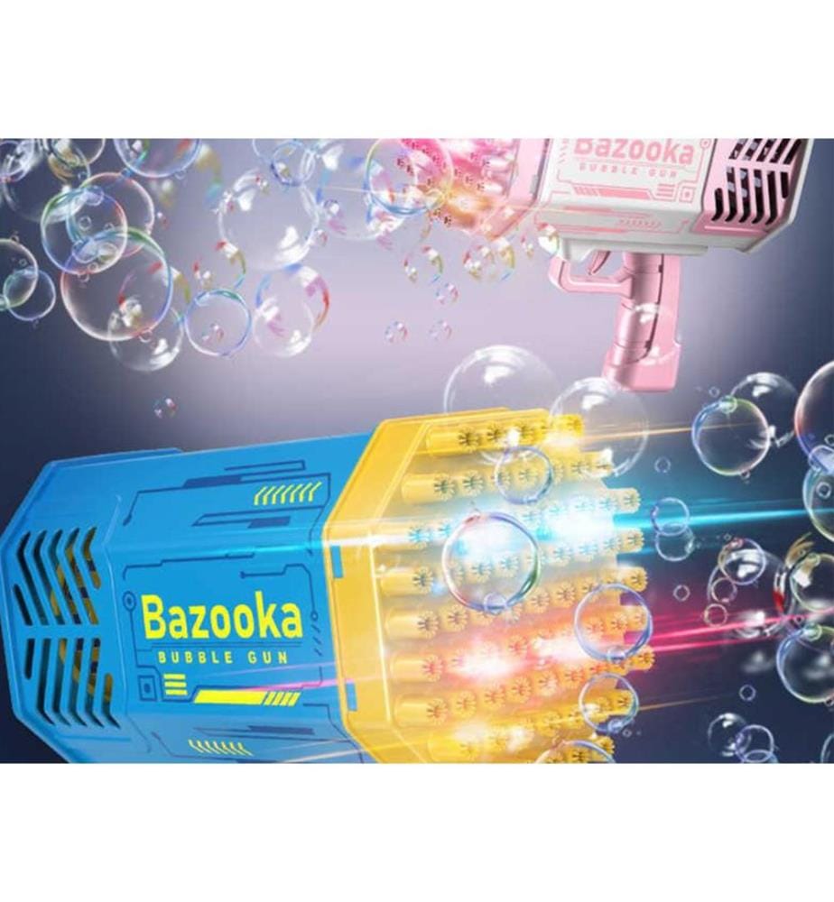 LED Bubble Bazooka 69 Löcher Bubble Gun - Blau