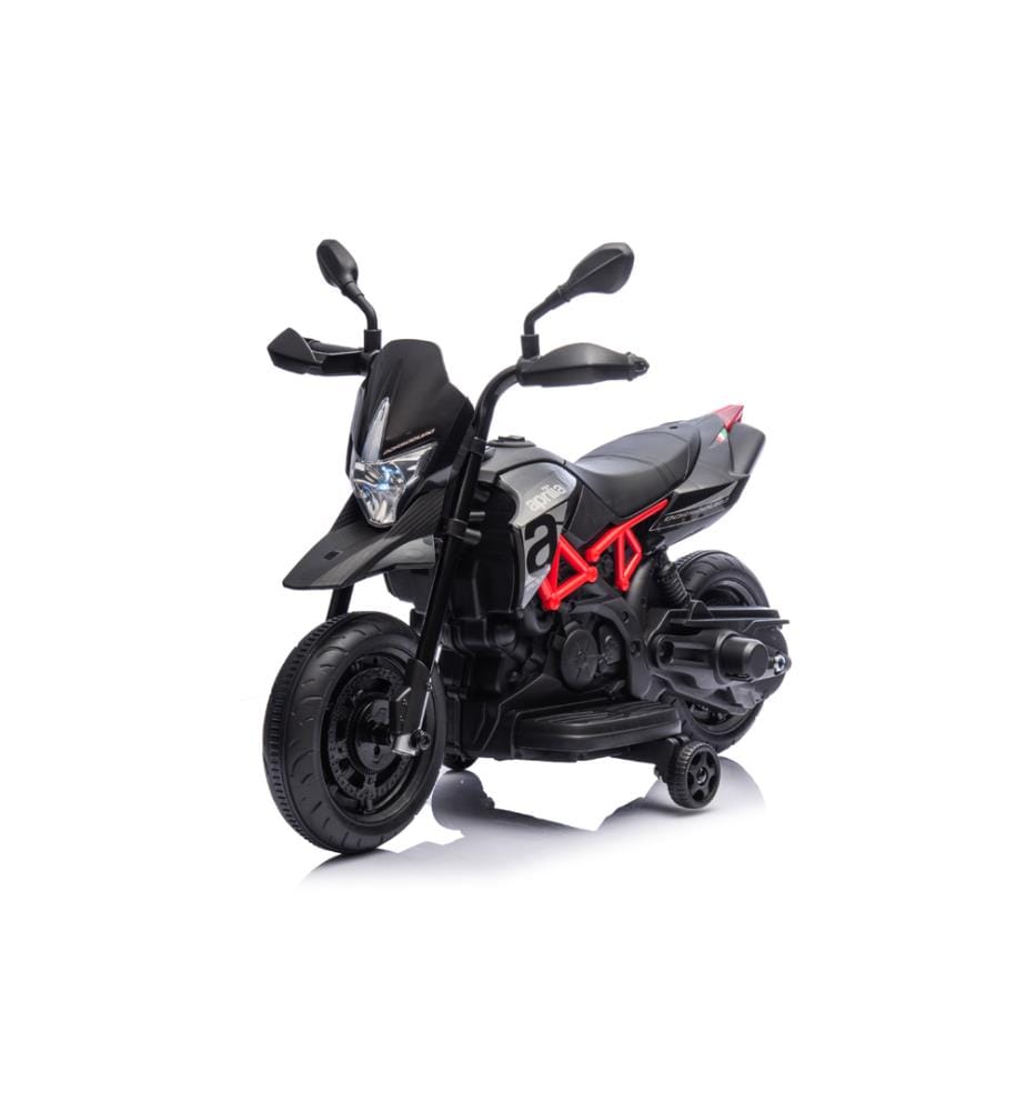 Elektrisches Motorrad Aprilia Dorsoduro 900 6V mit Licht- und Soundeffekten - Schwarz