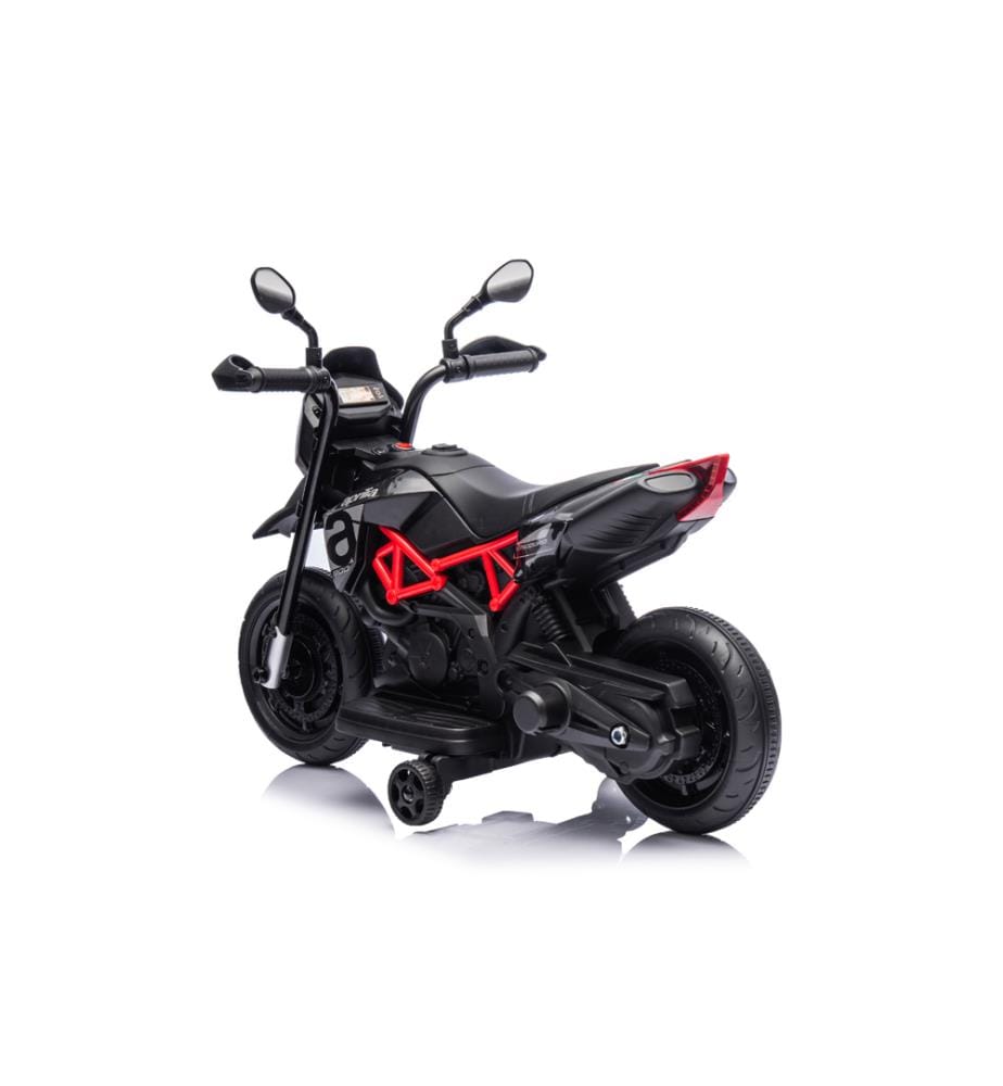 Elektrisches Motorrad Aprilia Dorsoduro 900 6V mit Licht- und Soundeffekten - Schwarz