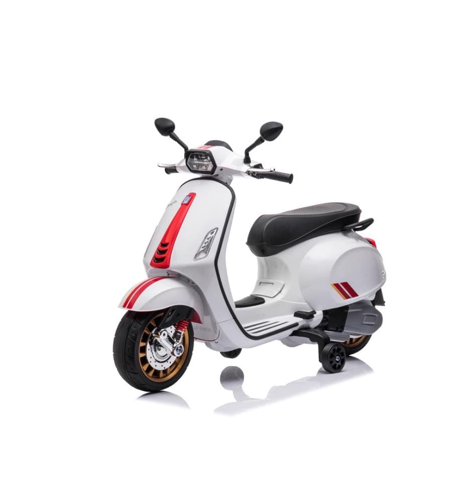 Elektrische Vespa 12V mit Licht- und Soundeffekten - Weiss