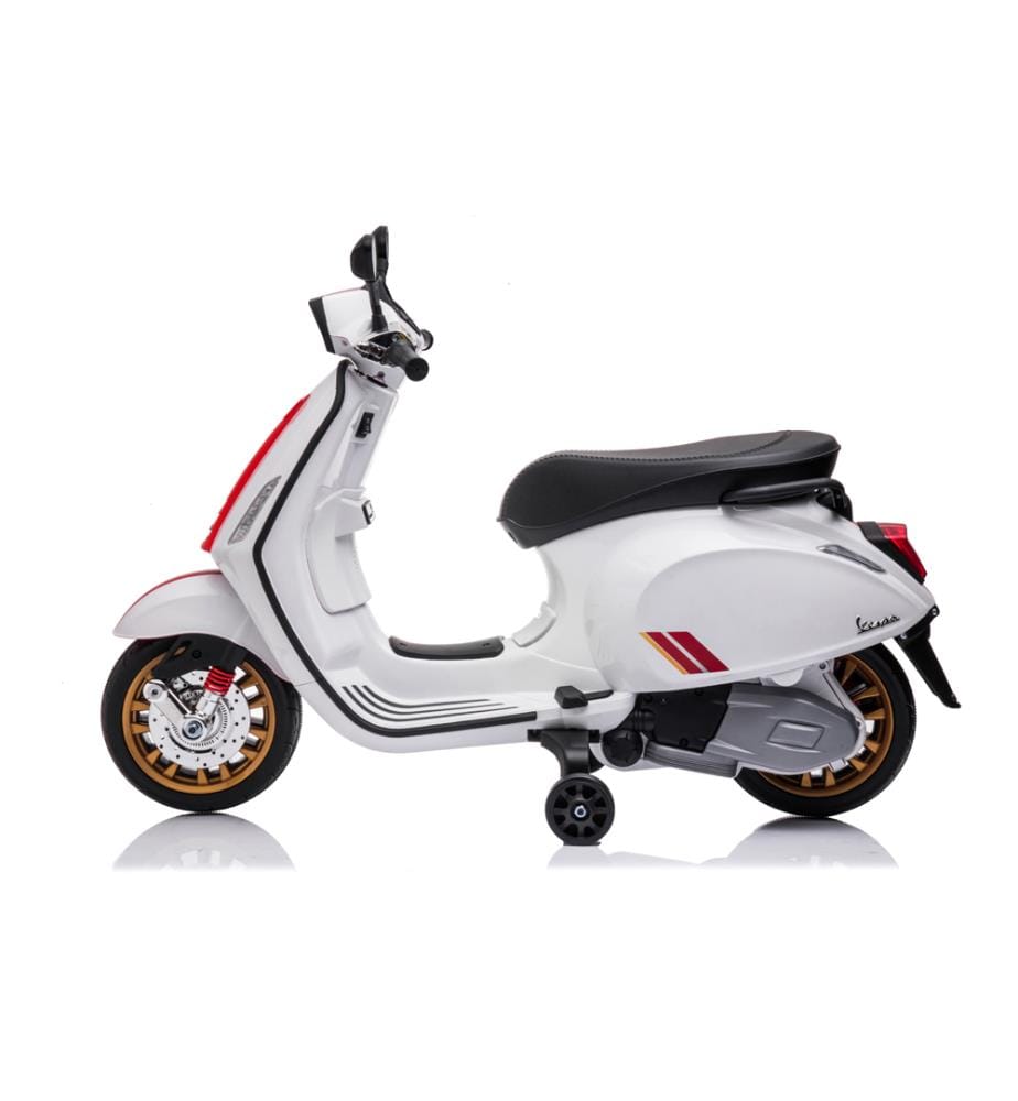 Elektrische Vespa 12V mit Licht- und Soundeffekten - Weiss