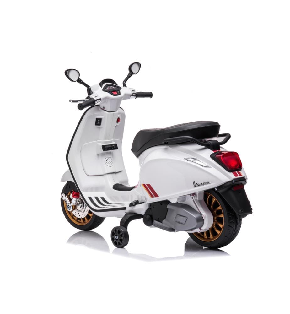 Elektrische Vespa 12V mit Licht- und Soundeffekten - Weiss