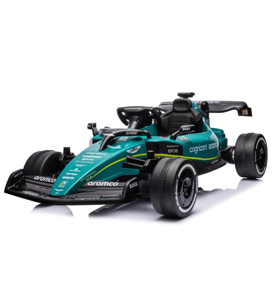 Elektrisches Rennwagen Aston Martin F1 12V mit Fernbedienung - Grün