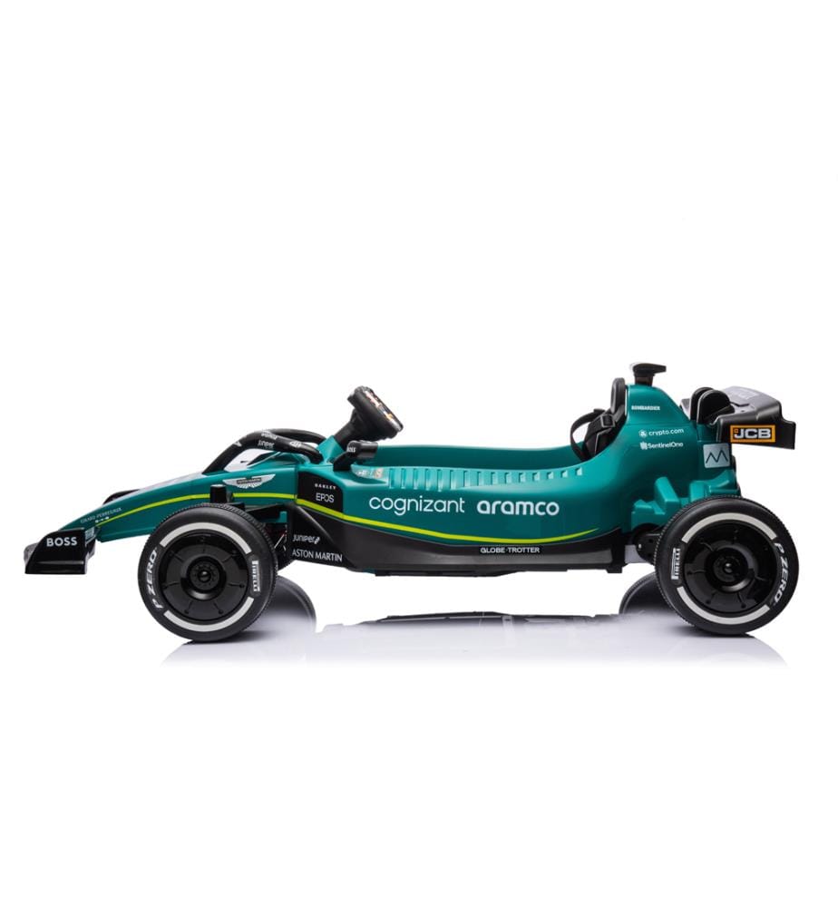 Elektrisches Rennwagen Aston Martin F1 12V mit Fernbedienung - Grün