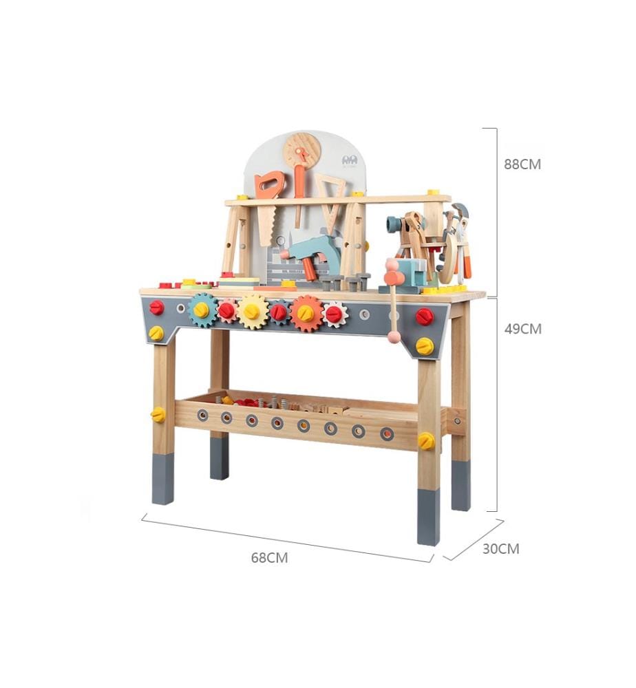 Werkbank Holz mit Zubehör
