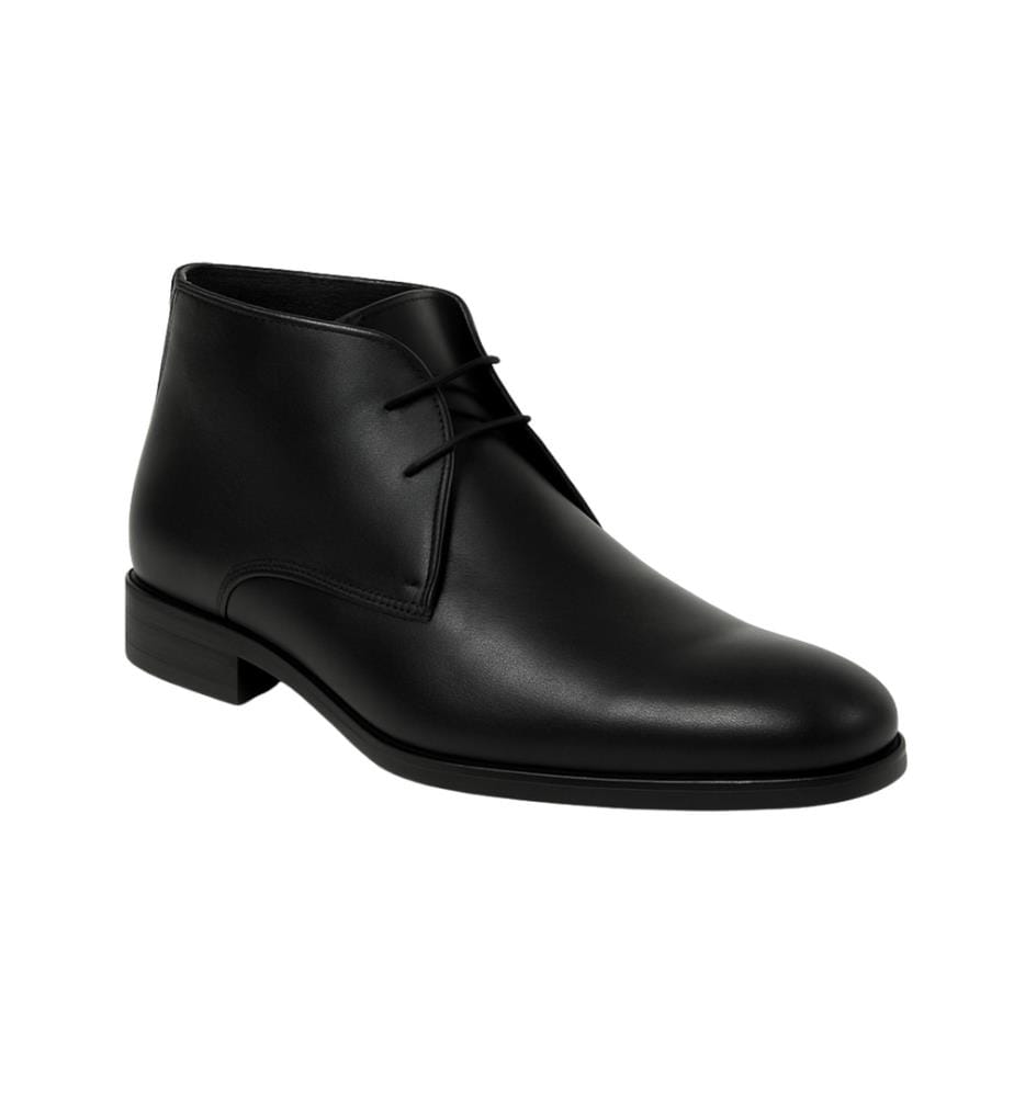Schwarze Lederstiefel