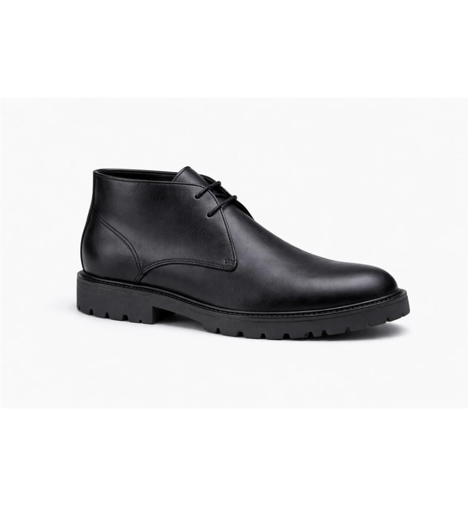Schwarze Lederstiefel