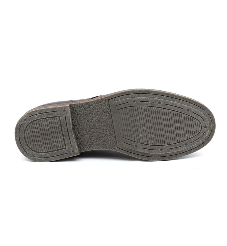 Schwarzer Lederstiefel