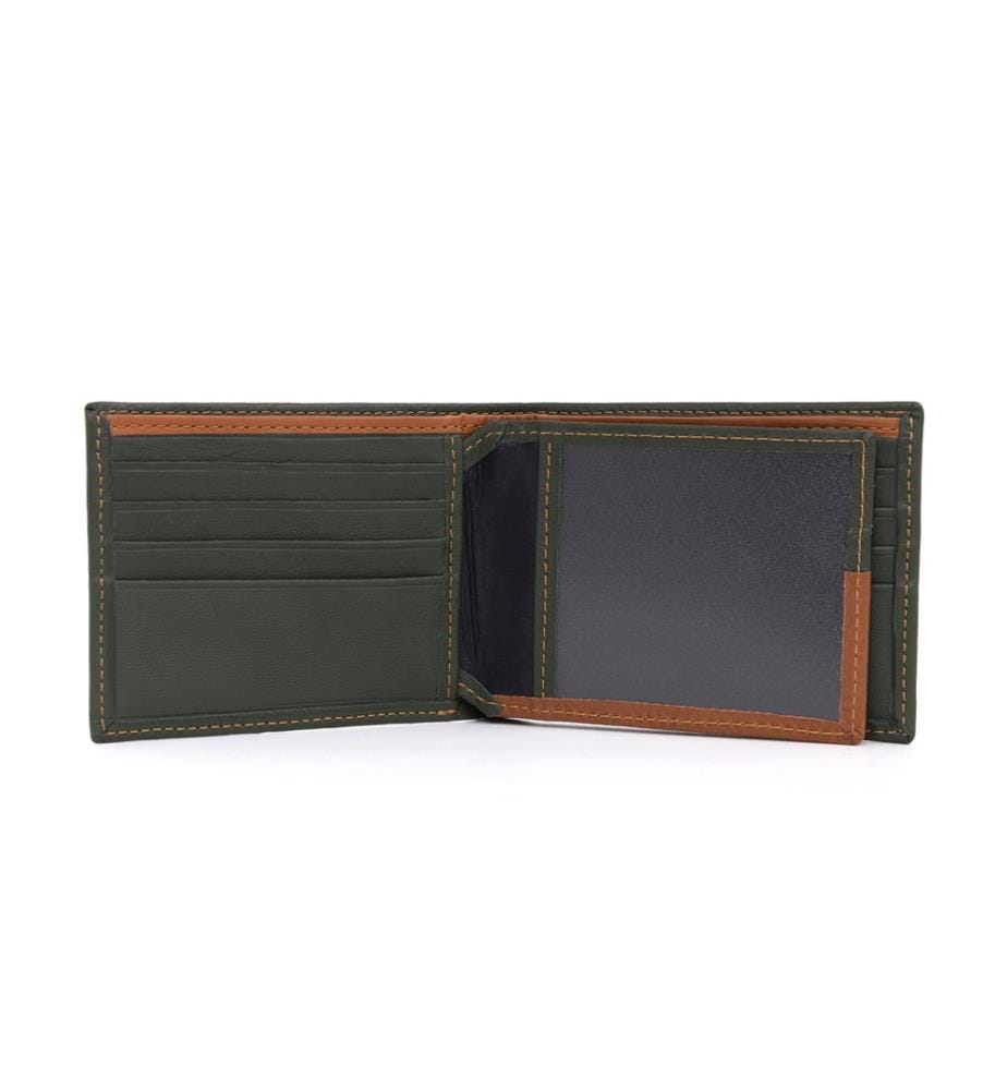Brieftasche aus Leder - Grün