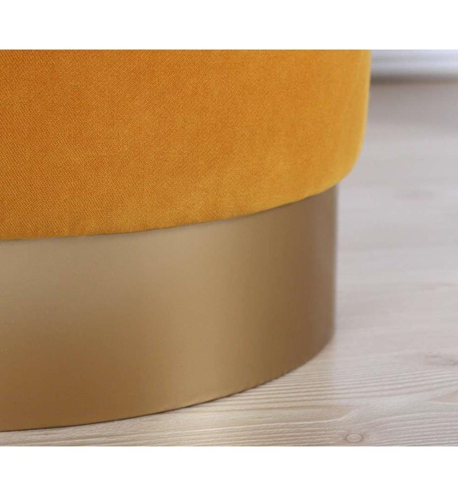 Pouf, Senape, Velluto