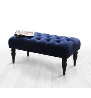 Panca, blu navy, 50% cotone / 50% velluto
