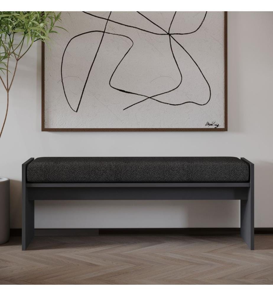 Bench, Anthracite, 100% HIGH QUALITY MELAMINE COATED PARTICLE BOARD