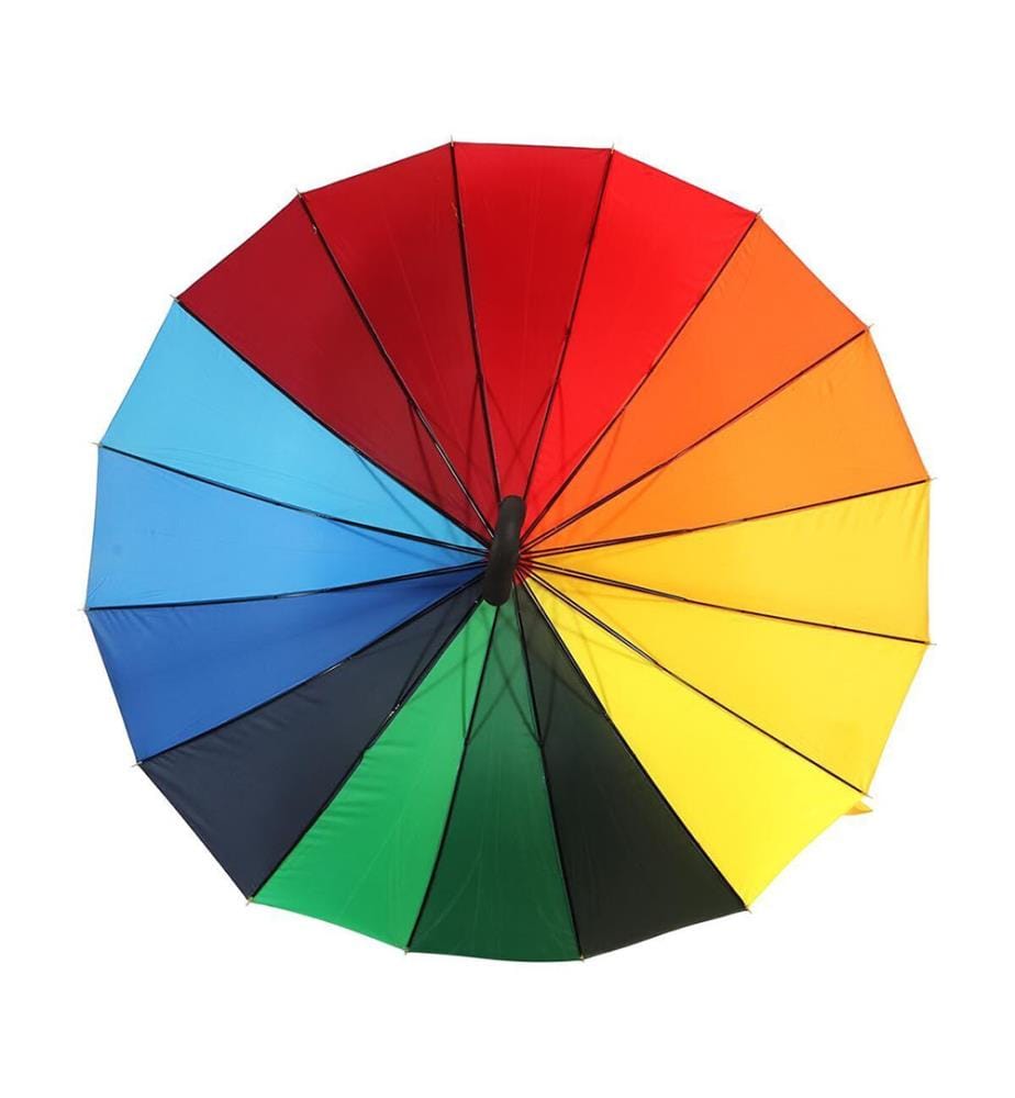 Regenbogen-Regenschirm - Mehrfarbig