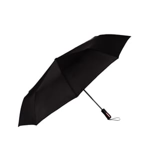 Automatischer Premium-Regenschirm Schwarzer Holzgriff- Schwarz