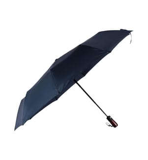 Automatischer Premium-Regenschirm Holzgriff Marineblau - Marineblau