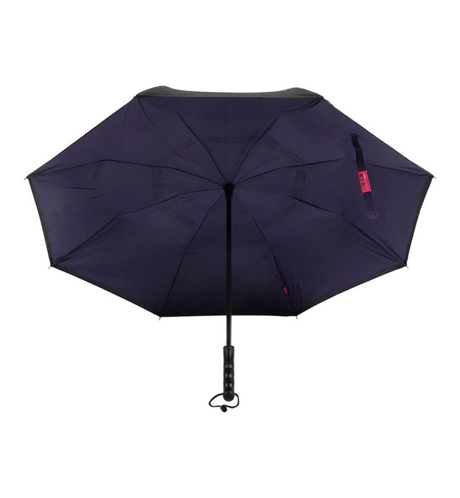 Rain Reverse Umkehrschirm - Schwarz/Violett 43 in