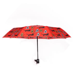 Mini Regenschirm Katze - Schwarz