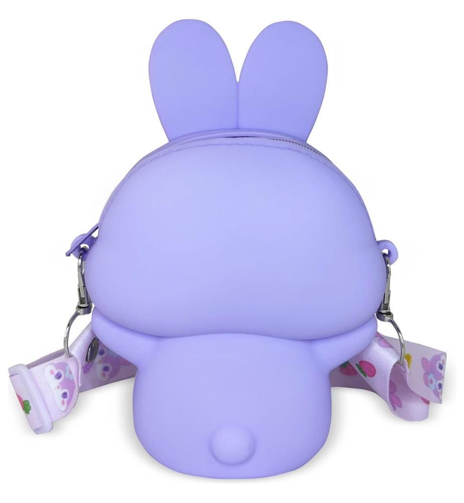 Runde Umhängetasche Purple Bunny