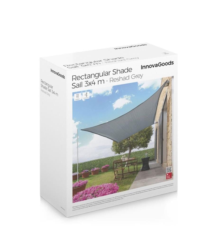 Voile d'Ombrage Rectangulaire Reshad 3 x 4 m