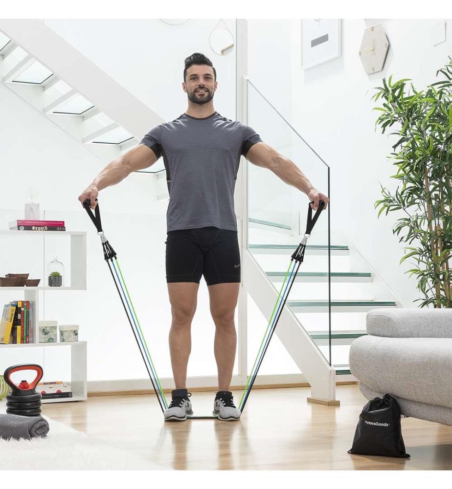 3er Set Resistance Bands mit Zubehör und Übungsanleitung Tribainer - Multicolour