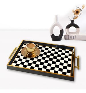 Tablett, mehrfarbig, 100 % Glas