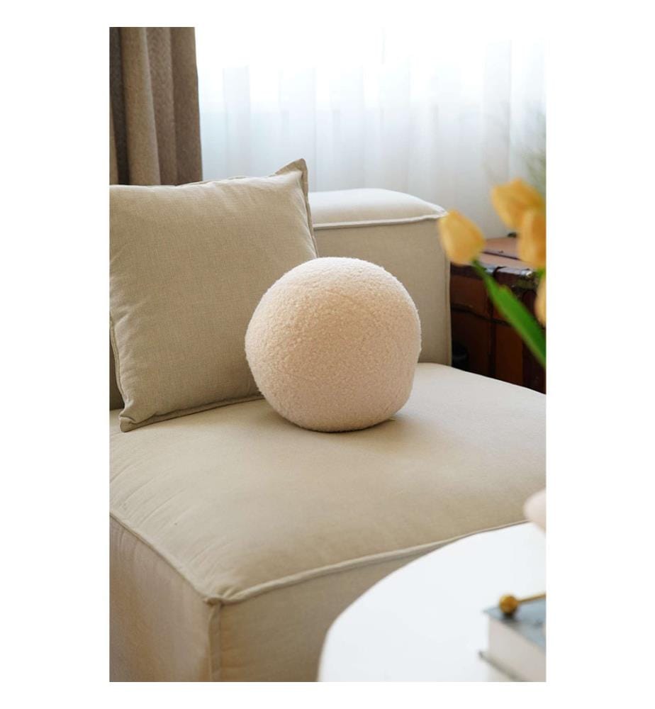 Coussin, beige clair, 75 % polyester recyclé / 25 % polyester
