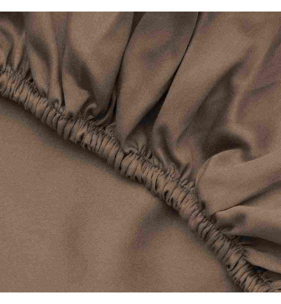 Drap-housse Ranforce Super King, marron, 100 % coton