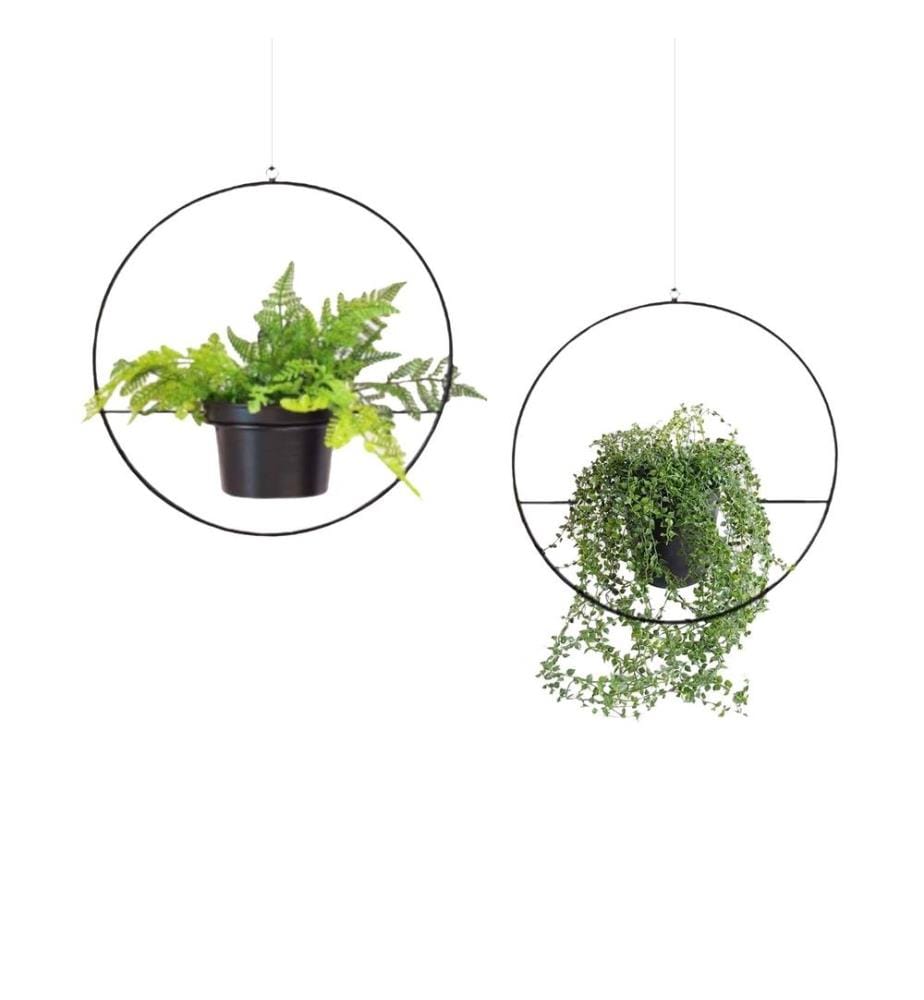 Jardiniere, Schwarz, Metall