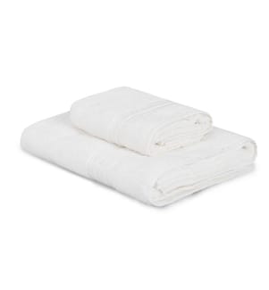 Ensemble de serviettes, 2 pièces, crème, coton, 450 g/m²