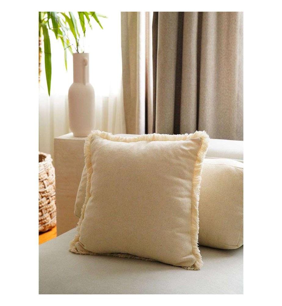 Fodera per cuscino, beige, 100% cotone