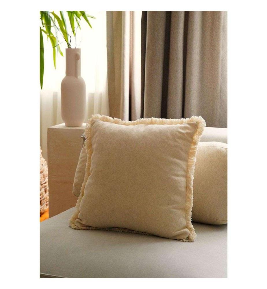 Fodera per cuscino, beige, 100% cotone