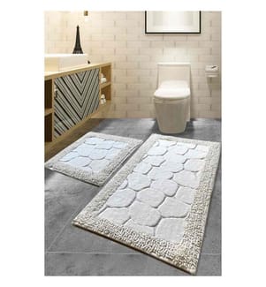 Badematten-Set, 2-teilig, mehrfarbig, 100 % Baumwolle