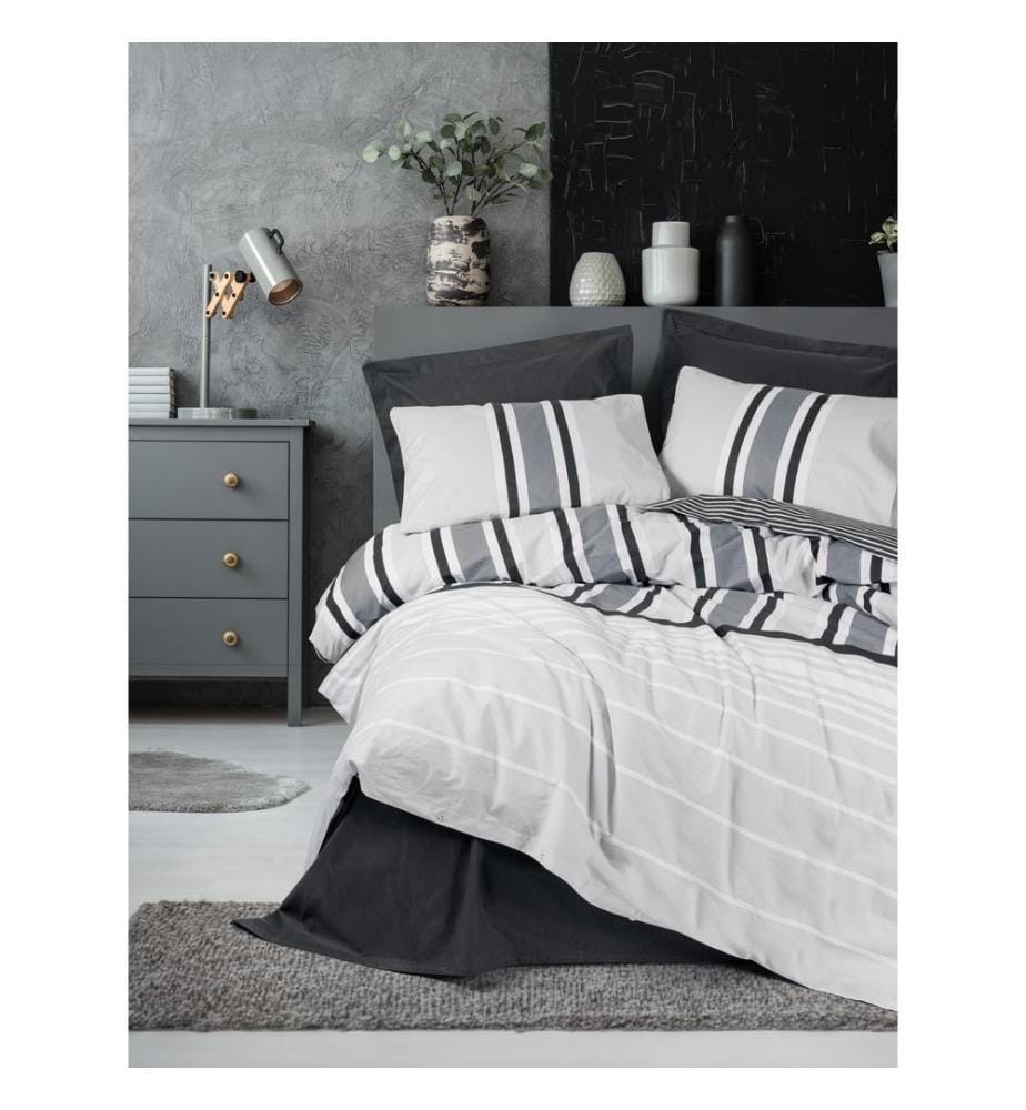 Housse de couette simple Ranforce, anthracite, 100 % coton RANFORCE