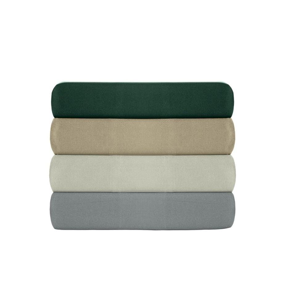 Ensemble de 2 taies d'oreiller, vert foncé, 100 % coton RANFORCE