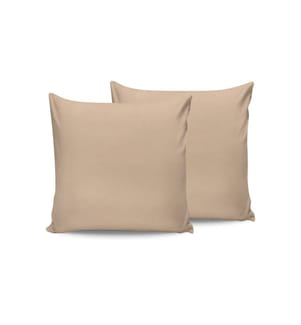 Ensemble de 2 taies d'oreiller, beige, 100 % coton Ranforce