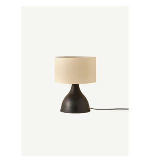Abat-jour Kona Finlin crème-noir (abat-jour cylindrique) - Finlin crème  &  noir