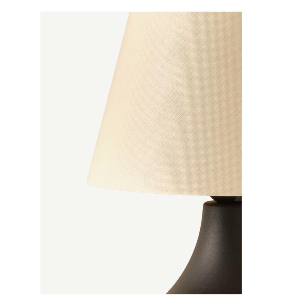 Abat-jour Kona beige sable-noir (forme conique) - Beige sable