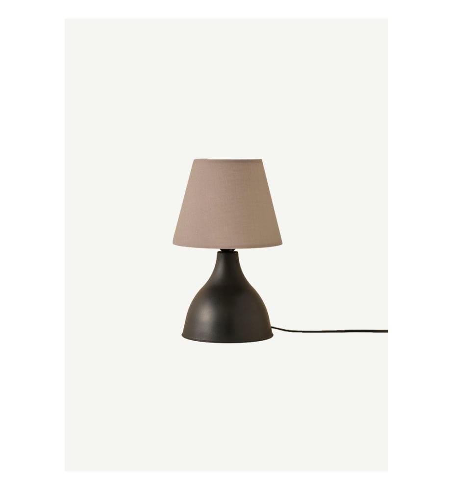Lampe sur pied Luce, blanc antique - beige  et  noir