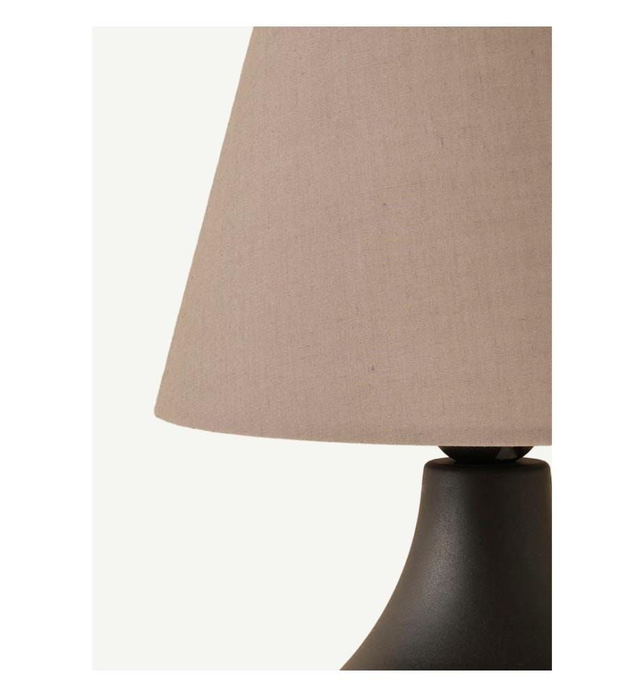 Lampe sur pied Luce, blanc antique - beige  et  noir