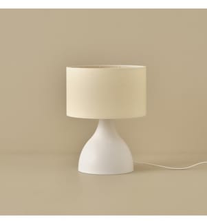 Abat-jour Kona Finlin blanc crème (abat-jour cylindrique) - Finlin blanc crème et blanc