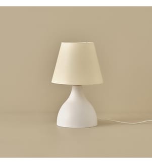 Abat-jour Kona Finlin crème-blanc (forme conique) - Finlin crème  &  blanc