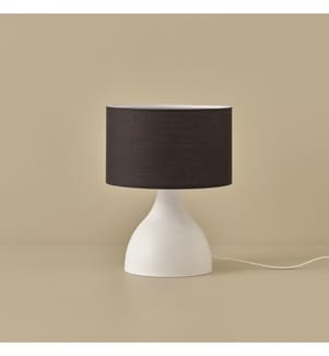 Abat-jour Kona noir et blanc (tête cylindrique) - Noir et blanc