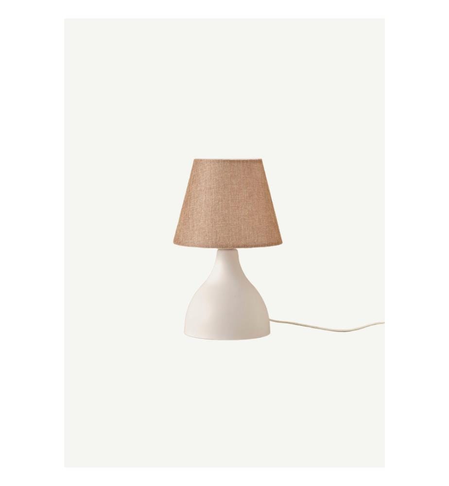 Lampada da terra Luce nera - Juta e bianco