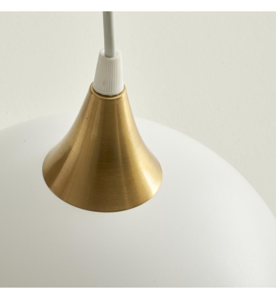 Pendentif Luna blanc/doré - Blanc
